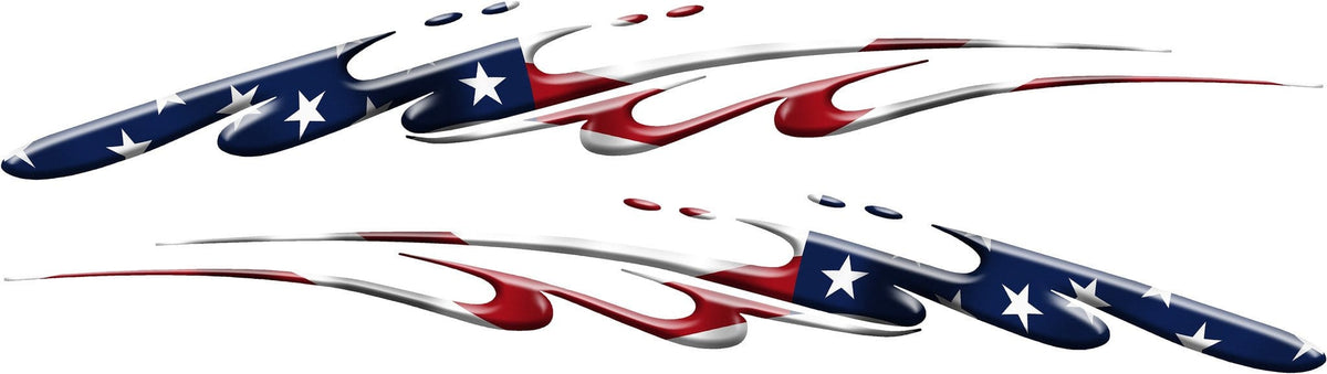 american flag auto decals kit